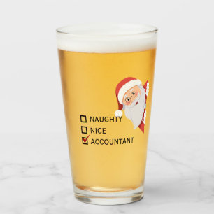 Funny Custom Any Profession Christmas Beer Glass