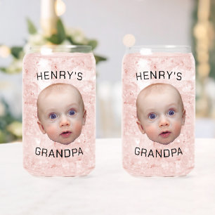 Funny Custom Baby Face Can Glass