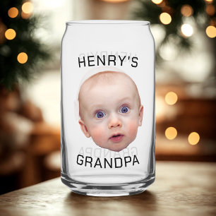 Funny Custom Baby Face Can Glass