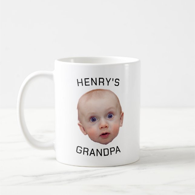 Funny Custom Baby Face  Coffee Mug (Left)