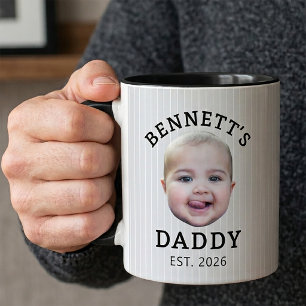 Funny Custom Baby Face Daddy Photo Mug