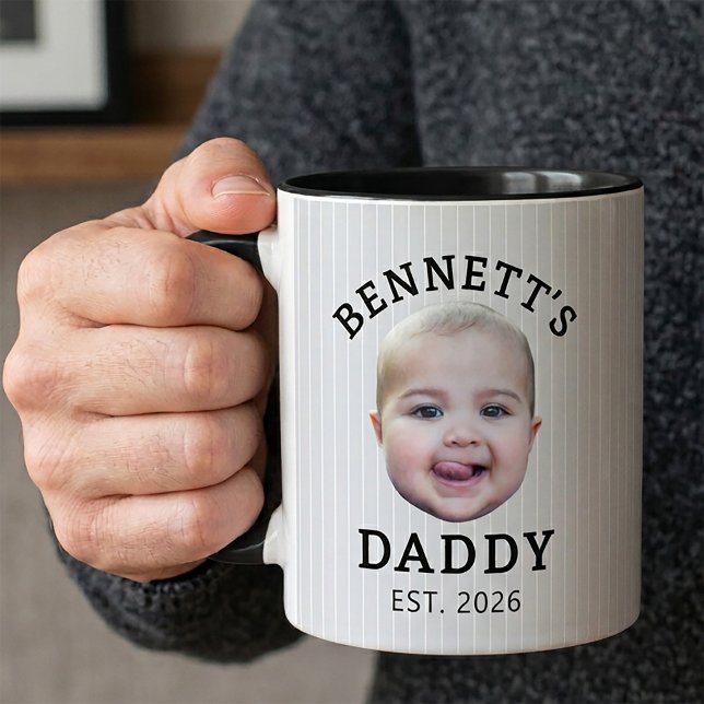 Funny Custom Baby Face Daddy Photo Mug (Creator Uploaded)