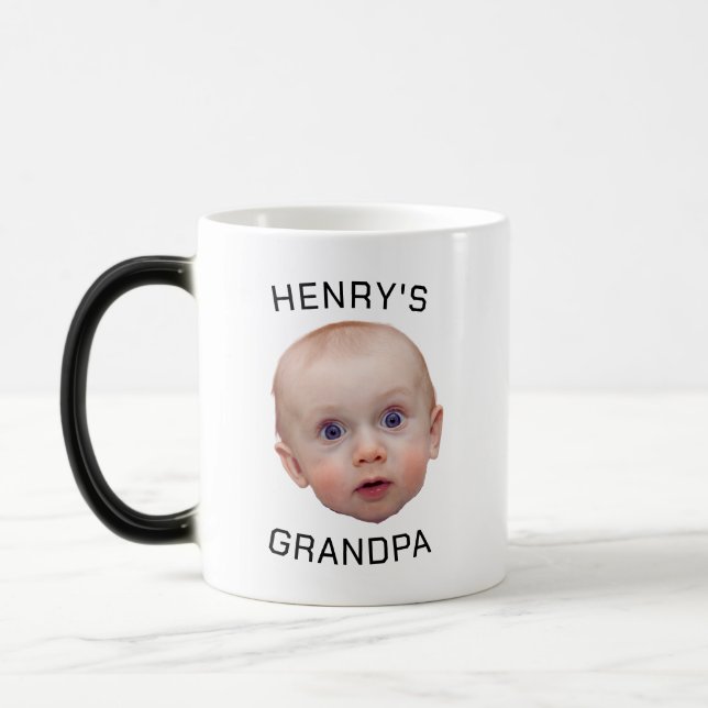 Funny Custom Baby Face  Magic Mug (Left)