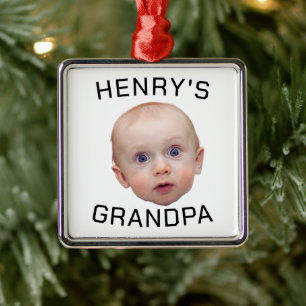 Funny Custom Baby Face Metal Tree Decoration
