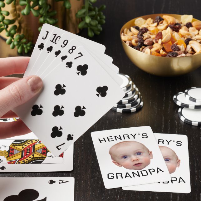Funny Custom Baby Face  Playing Cards (In Situ)