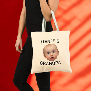 Funny Custom Baby Face Tote Bag