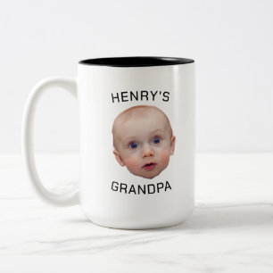 Funny Custom Baby Face  Two-Tone Coffee Mug