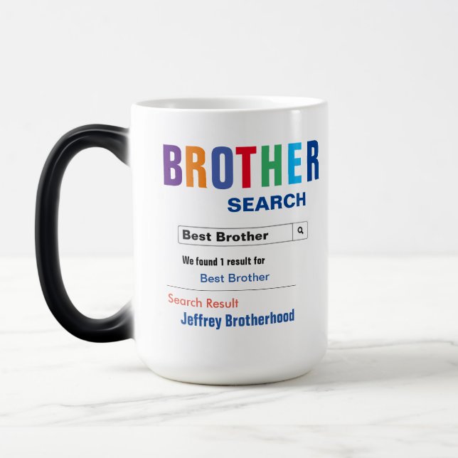 Funny Custom Best Brother Gift Magic Mug (Left)