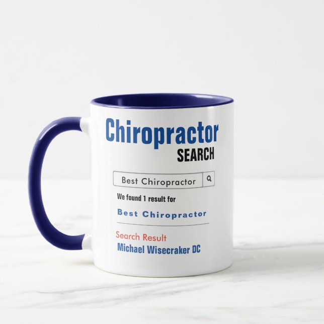 Funny Custom Best Chiropractor Gift Mug (Left)