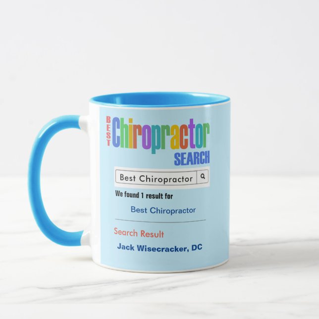 Funny Custom Best Chiropractor Gift Mug (Left)