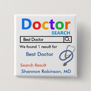 Funny Custom Best Doctor Gift 15 Cm Square Badge