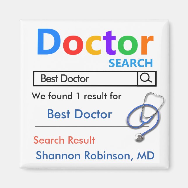 Funny Custom Best Doctor Gift Magnet (Front)