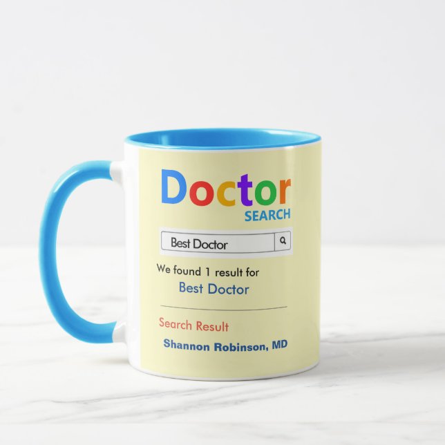 Funny Custom Best Doctor Gift Mug (Left)
