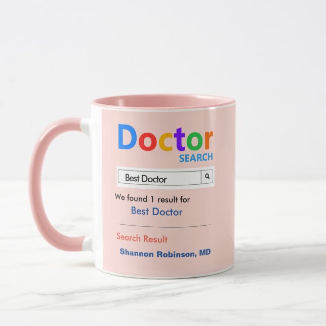 Funny Custom Best Doctor Gift Mug (Left)