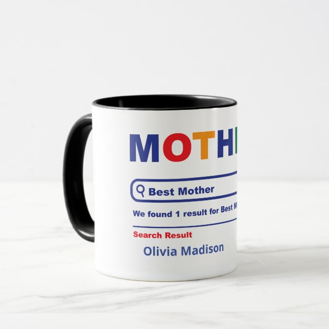 Funny Custom Best Mum Gift Mug (Front Left)