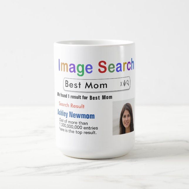 Funny Custom Best Mum Search Gift Mug (Center)