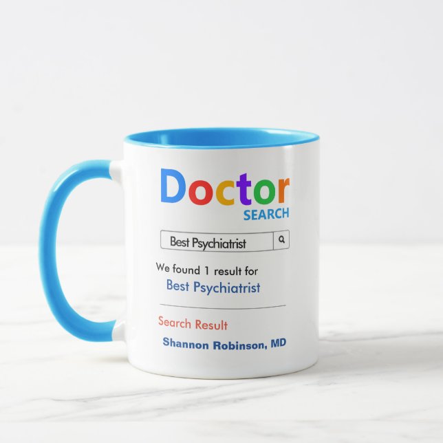 Funny Custom Best Psychiatrist Gift Mug (Left)