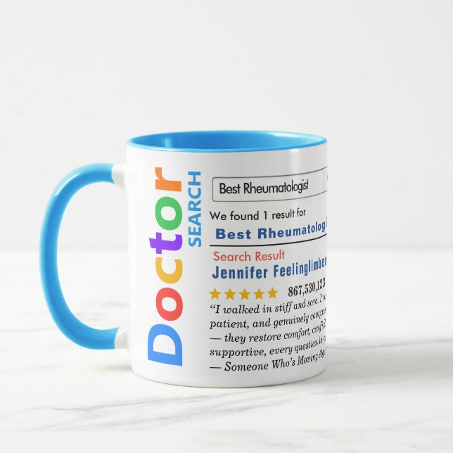Funny Custom Best Rheumatologist Surgeon Mug (Left)