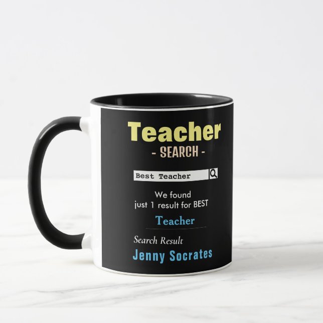 Funny Custom Best Teacher Mug (Left)