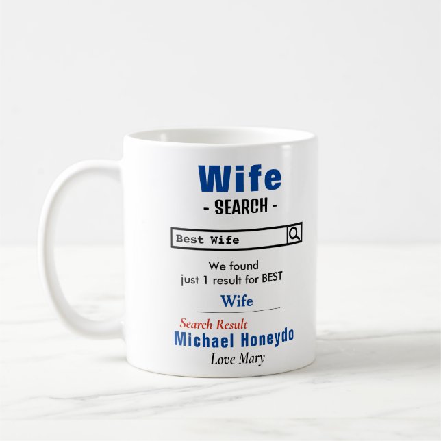 Funny Custom Best Wife Mug (Left)