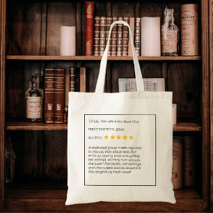 Funny Custom Book Club Tote Bag