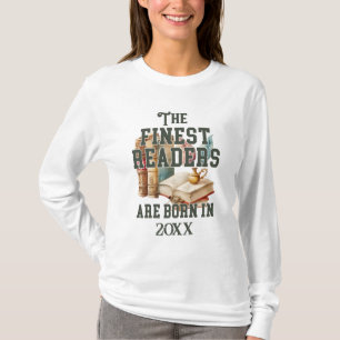 Funny Custom Book Lover Birth Year Birthday T-Shirt