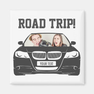 Funny Custom Car Photo Road Trip Magnet