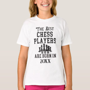 Funny Custom Chess Player Birth Year Birthday  T-Shirt