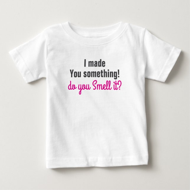 Funny Custom Cute Quote Black Pink Baby T-Shirt (Front)