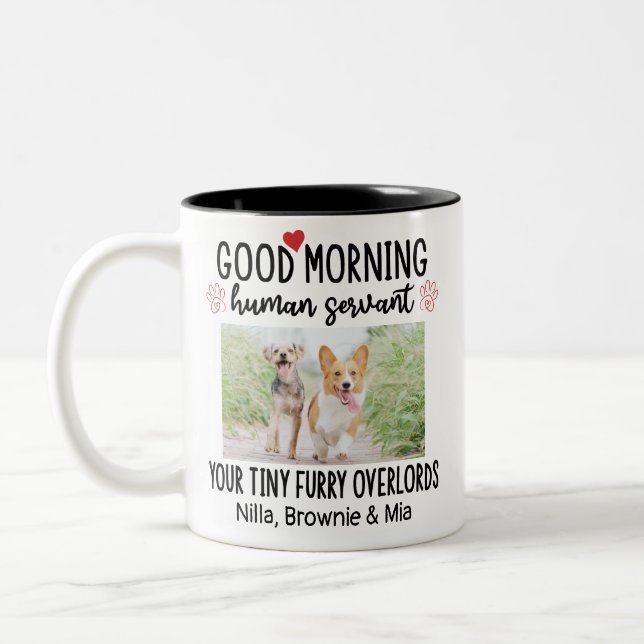 Funny Custom Dog 2 Photos Mug for Dog Lovers (Left)