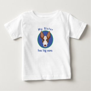 Funny Custom Dog Face  Baby T-Shirt