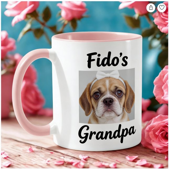 Funny Custom Dog Face Photo Mug  (Creator Uploaded)