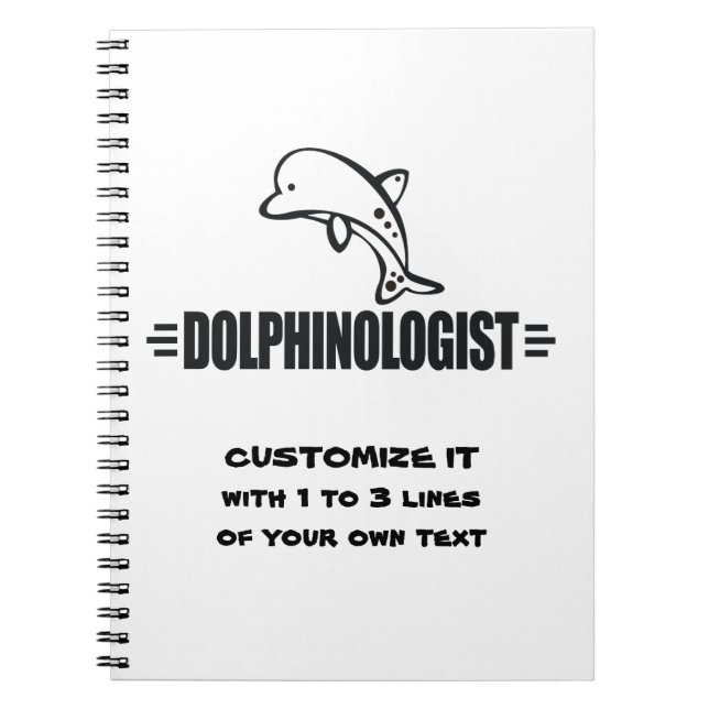 Funny Custom Dolphins Spiral Notebook (Front)