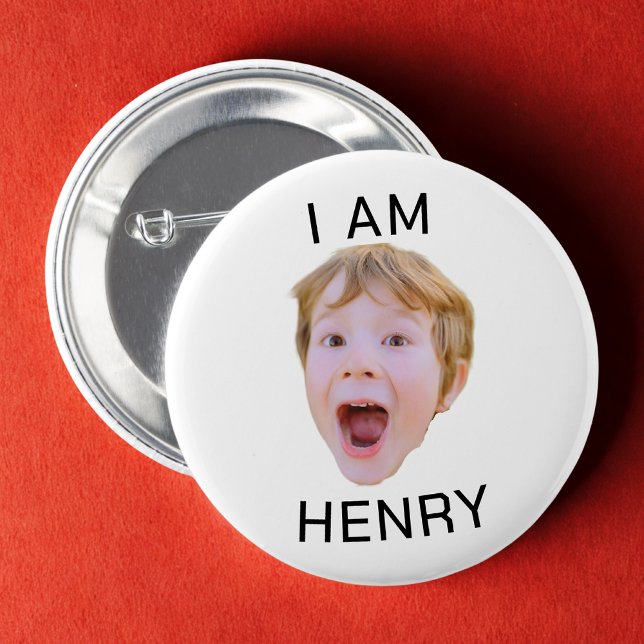 Funny Custom Face Button Birthday Party Matching  (Creator Uploaded)