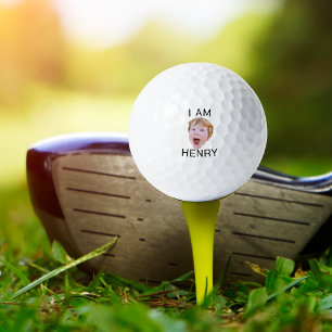 Funny Custom Face Golf Birthday Party Matching Balls