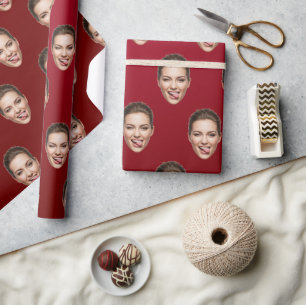 Funny Custom Face Personalised Gift Wrap