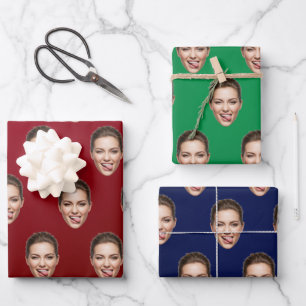 Funny Custom Face Personalised Gift Wrap