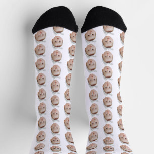 Funny Custom Face Photo Face Repeating Pattern Socks
