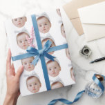 Funny Custom Face Photo Face Repeating Pattern Wrapping Paper<br><div class="desc">Funny Custom Face Photo Face Repeating Pattern, Replace the face with your favourite photo (make sure to crop as much to the face as possible and use an app to remove the background) and personalise this funny Christmas Holiday Wrapping Paper with your kid, husband, or boyfriend on it! Also a...</div>