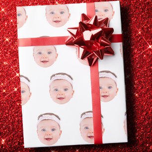 Funny Custom Face Photo Gift Wrap