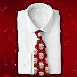 Funny Custom Face Photo Santa Head Christmas Red Tie<br><div class="desc">Funny Custom Face Photo Santa Head Christmas Red neck tie</div>