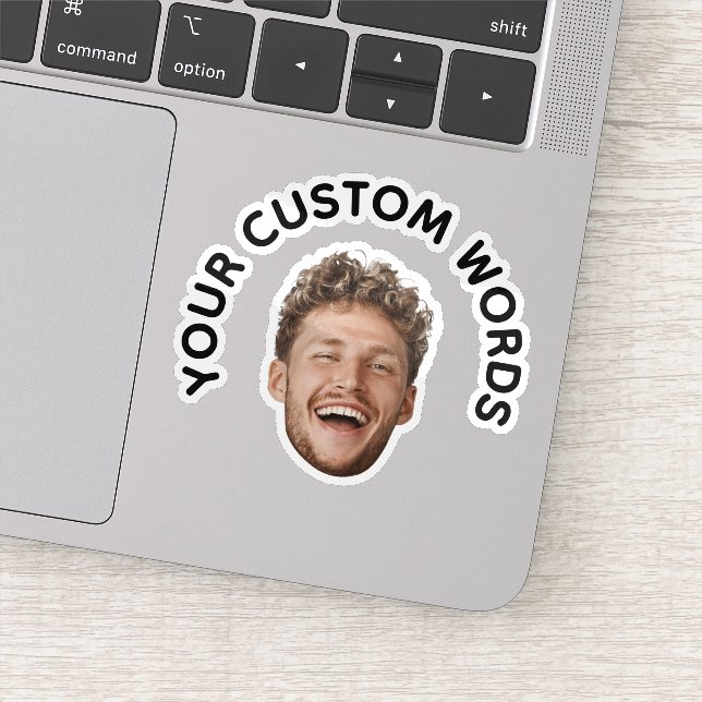 Funny Custom Face photo with Personalised Text (Detail)
