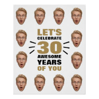 Funny Custom Face Selfie 30th Birthday