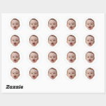 Funny Custom Face Stickers Personalised Face Photo<br><div class="desc">Custom Photo Dog Cat Pet Lover Personalised Photo Stickers, Replace the face with your favourite photo (make sure to crop as much to the face as possible and use an app to remove the background) and personalise this funny face gift with your kid, husband, or boyfriend on it! Also a...</div>