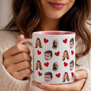 Funny Custom Family Face Photos Mug