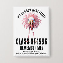 Funny Custom Flamingo 30th School Class Reunion