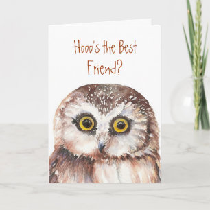 Funny Custom Friend? Thank You Wise Owl Humour