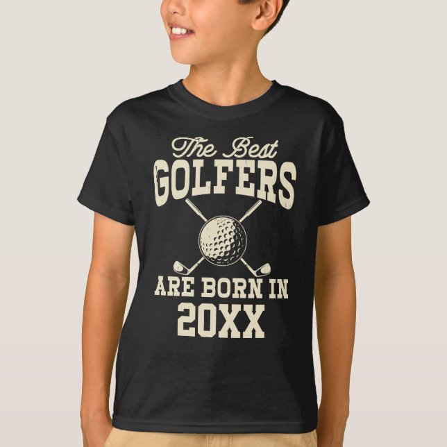 Funny Custom Golf Year Born Name  T-Shirt (Front)