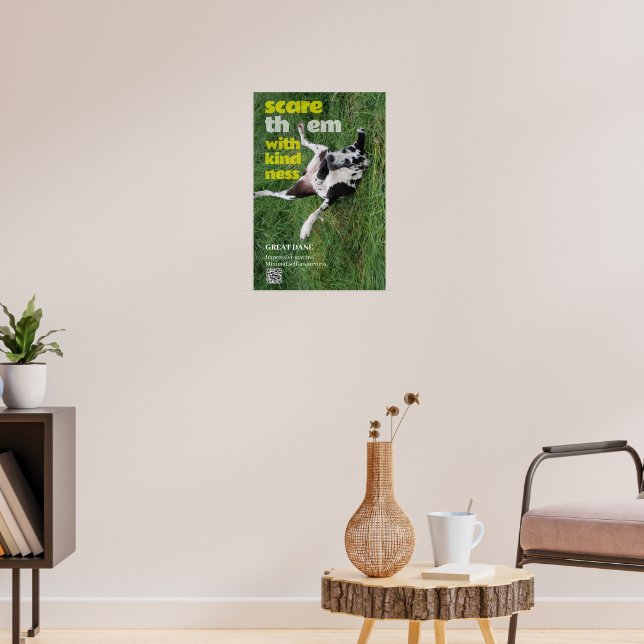 Funny Custom Great Dane Photo Poster (Living Room 3)