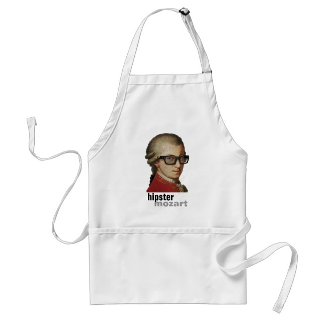 Funny Custom Hipster Mozart Chef's Standard Apron (Front)